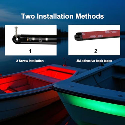 Red/Green Boat Navigation Lights, 7.8'' Marine Bow Light - color: Red / Green