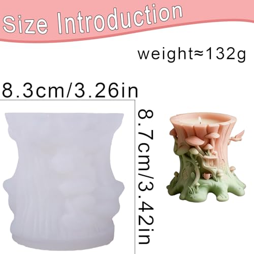 Resin Mushroom Molds, Silicone Tree Stump Mold for Epoxy, Concrete - color: Tree Resin Mold