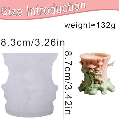 Resin Mushroom Molds, Silicone Tree Stump Mold for Epoxy, Concrete - color: Tree Resin Mold
