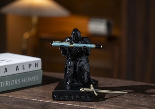 Medieval Templar Vanguard Officer Knight Pen Holder Desk Organizers Black - color: Black