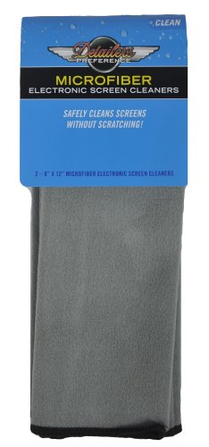 Eurow Microfiber Screen & Lens Cleaning Cloths, Streak-Free, Lint-Free Wipes for Phones, Tablets, Laptops, TVs, Eyeglasses & Camera Lenses, Soft, Washable, No Chemicals Needed, 8" x 12", Gray, 2-Pack
