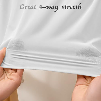 Horbaunal 4-Way Stretch Mesh Fabric by The Yard, White 5 Yard - color: White, size: 5 Yards