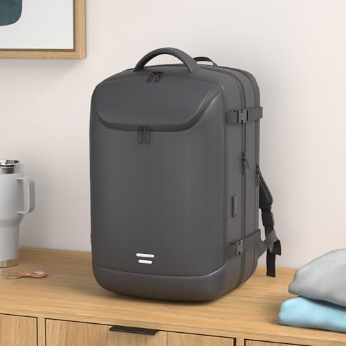 TANGCORLE Travel Backpack, 45L Carry On, Airline Approved - color: Black-a45