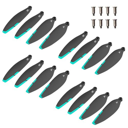 16PCS Foldable Drone Propellers Replace Parts for S159/HK99 Drone Spare Part, 2.75-Inch Universal Replacement Blades,Low-Noise and Quick-Release Blades Props Wings Accessories - color: Green