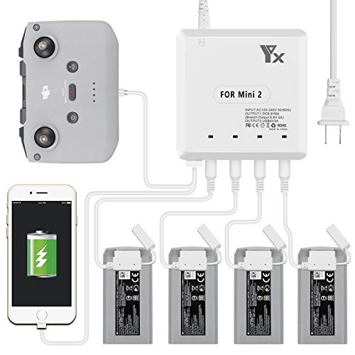 Hanatora 6 in 1 Battery Charger for DJI Mini 4K,Mini 2/SE/2 SE Drone,Rapid Multi Parallel Charging Hub Accessories