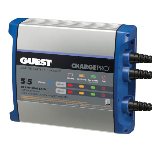 Guest 2711A Guest On-Board Battery Charger 10A / 12V, 2 Bank, 120V Input - style: ChargePro 5/5