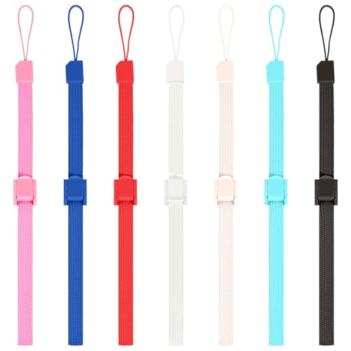 7 PCS Hand Wrist Strap, Adjustable Phone Lanyards for Wii Remote Multi Purpose Wristbands Phone Strap Wristlet Wristband with Lock for Wii Remote Controller, MobilePhone, Mp3, Digital Camera