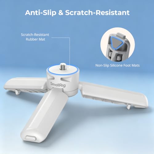 SMALLRIG One-Touch Open Mini Tripod for DJI Pocket 4P/4/3 for Insta360 Luna - color: White