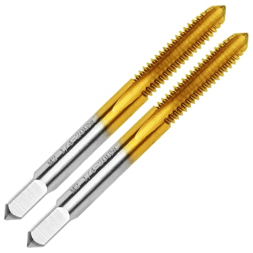 2Pcs 1/4"-20 UNC Thread Tap for Metal,1/4"-20 M2 HSS Thread Milling Tap - size: 1/4"-20UNC - 2Pcs