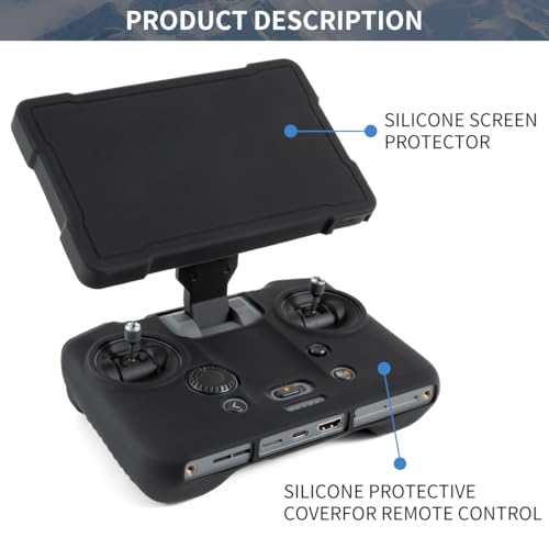 for DJI Mavic 4 Pro RC Pro 2 Silicone Case Combo w/Tempered Glass Screen Protector, Adjustable Neck Strap & Lanyard Screw - Essential Drone Controller Accessories