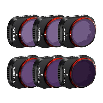 Freewell Bright Day-6Pack Hybrid ND/PL Filters Compatible with Mini 4 Pro - style: Bright Day Kit
