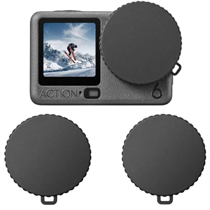 Silicone Lens Cap for DJI Osmo Action 6,Lens Cover from Crack Bumps Dust Scratch When Not Using（2PCS）