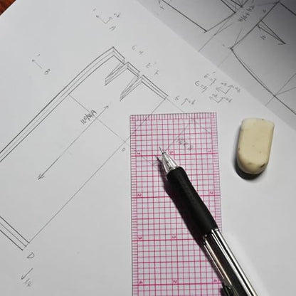 YLaziion Clear Ruler for Sewing 2x12 Inch Grid Graph Ruler 1.4mm Thick PVC - style: 12" Design Ruler