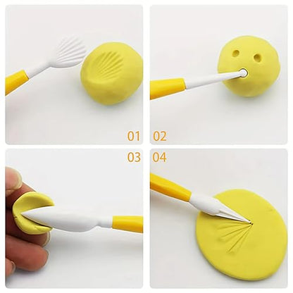 ZeriLion 9 Pcs Clay Sculpting Tools Set for Adults, Double-Ended Pottery Carving and Modeling Tools for Professional Air Dry and Polymer Clay Crafting