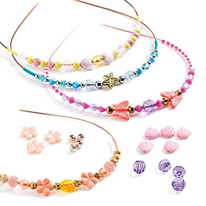 DJECO, Girls Headband Making kit, DIY Hair Accessories Set, Ages 10+