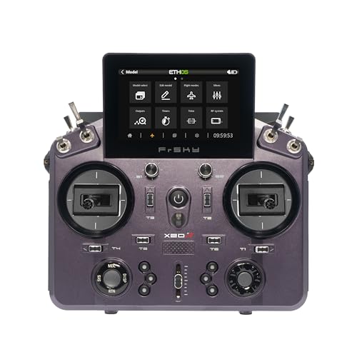 FrSky Tandem X20R Dual-Band 2.4G/900M Transmitter – Long-Range RF Link with Telemetry TD-ISRM Module 24CH Touchscreen ETHOS System for RC Fixed-Wing and FPV (Slate Gray) - color: Slate Gray