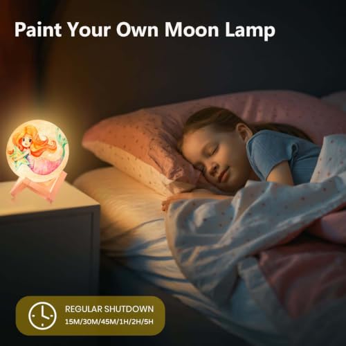 HOLA Paint Your Own Moon Lamp Kit, Updated USB Rechargeable, Kids Crafts