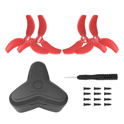 Avata 2 Propellers With Storage Case, Replacement Drone Prop Blades Low Noise Wings for DJI Avata 2 Drone Accessories (Red Set) - color: Red Set