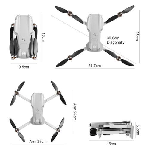 Drone with Camera for Adults & Beginners, FPV Foldable Drone with Brushless Motor, Mini RC Quadcopter for Teen Beginners, Optical Flow Hover, 2 Batteries
