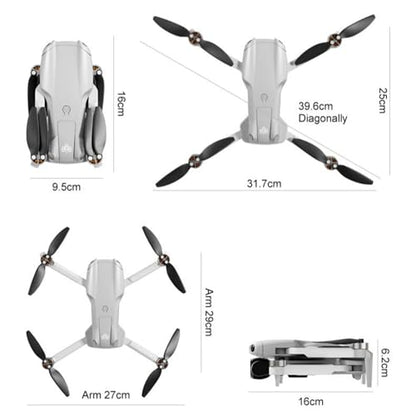 Drone with Camera for Adults & Beginners, FPV Foldable Drone with Brushless Motor, Mini RC Quadcopter for Teen Beginners, Optical Flow Hover, 2 Batteries