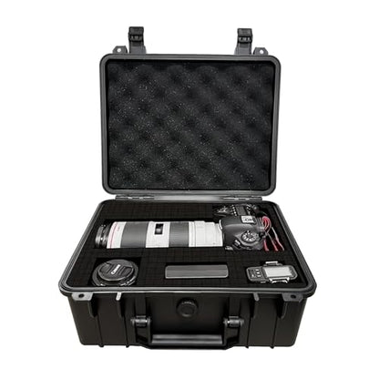 Hard Waterproof Camera Case with Customizable Foam Insert Shockproof Protective Hard Shell Case for DSLR Camera,Lens,Drone,Precision Instruments,Dustproof Travel Storage Case (Camera Case-11-Inch) - size: Camera Case-11-Inch