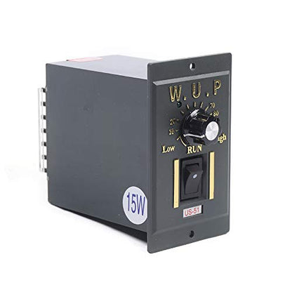 0-27RPM 15W 50K Variable Speed Geared Motor AC Gear Motor with Controller - color: 15W 50K