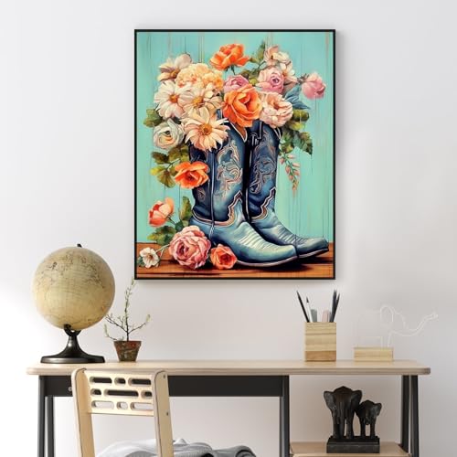Cowboy Boots Paint by Numbers Kit for Adults Without Frame 16x20 IN - color: YOPNF01