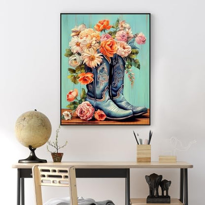 Cowboy Boots Paint by Numbers Kit for Adults Without Frame 16x20 IN - color: YOPNF01