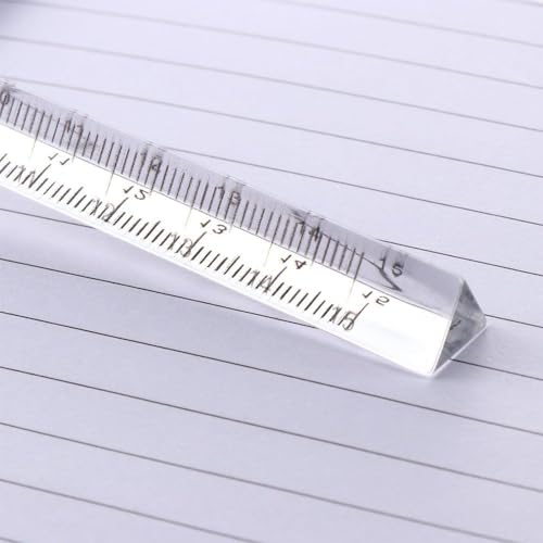 Transparent Triangle Ruler Small Architectural Scale Ruler Pocket Size Ruler Metric Ruler Plastic Clear Ruler Triangle Ruler Drafting Tools Office and School Supplies