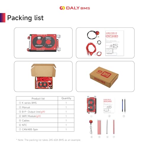 DALY Smart BMS 8S 24V 40A LiFePO4 with WiFi Bluetooth Module CAN RS485 - color: 8S 24V, size: 40A