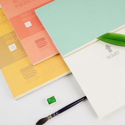 MEEDEN 5"X7" Cotton Watercolor Paper Block: Rough Grain, 140lb/300gsm - color: Rough Grain, size: 5×7"