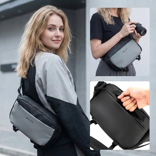 Besnfoto Everyday Crossbody Bag Camera Sling Bag - color: Grey