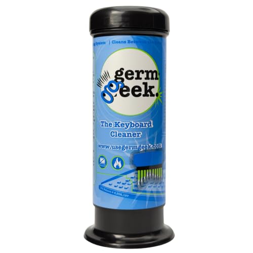 Germ Geek Keyboard & Electronics Cleaning Kit | Patented Precision Brush | Multi-Purpose Tool for Laptop Phone & AirPods | USA-Made, Eco-Friendly & Safe Computer Cleaner - size: 1