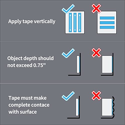 Art3d Traceless Double-Sided Tape, 1/24" x 1/2" x 10', 4 Rolls, Crystal - size: 1/24" x 1/2" x 10'