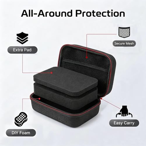 6.7 x 4.7 x 2.6 inch Small Hard EVA Case with Foam