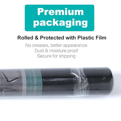 High Density dustproof and Pollen Proof net Window Screen mesh roll Used to Replace Screen Windows and Doors (Black high-Density mesh,787''×37''(2000×95cm) - color: Black high-density mesh, size: 37in x 65ft