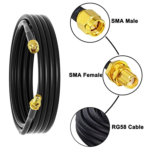 onelinkmore RG58 SMA Male to Female Cable 15Ft, 50 Ohm Low Loss - size: 15FT