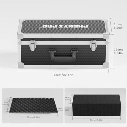 Phenyx Pro Storage Case with Pre-Diced Foam and Alloy Frame PCSE-XL - size: Extra Large (53.5*22*29cm)