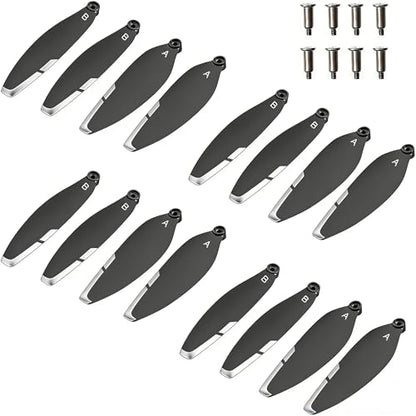 16PCS Foldable Drone Propellers Replace Parts for Most Drones Spare Part, 2.75-Inch Universal Replacement Blades,Low-Noise and Quick-Release Blades Props Wings Accessories(Silver) - color: Silver