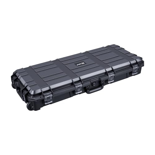 Lykus HC-9010 Hard Case with Wheels and Foam, Inner Size 32.68*11.81*4.25in - size: HC-9010