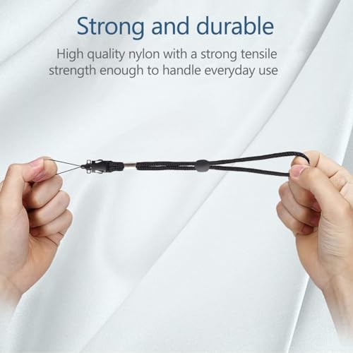 2 Pack Camera & Cell Phone Wrist Strap (Lanyard Style) Adjustable with Quick-Release. (Black & White Set) - color: Black and White Wrist Strap