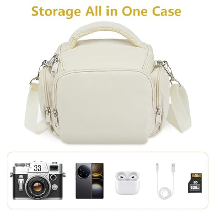 Ainiv DSLR Camera Bag, Large Waterproof Anti-Shock SLR Camera Case, Beige - color: Beige