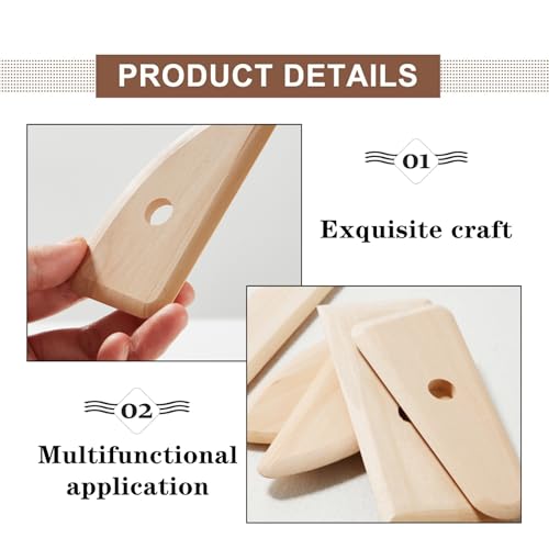 5Pcs Wood Pottery Clay Ribs