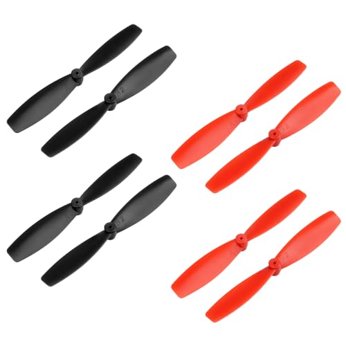 4 Pair Mini Propellers, 55mm 2-Vane, CW & CCW, Black & Red - color: 4 Pair (Black & Red)