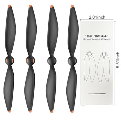 2 Pairs Quick Release Low Noise Propellers for Mavic 4 Pro Propellers, Replacement Propeller Blades Drone Accessories