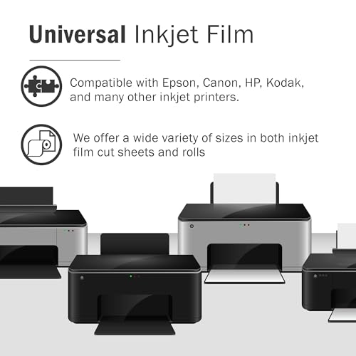 Screen Print Direct® Waterproof Inkjet Film Sheets (8.5 x 11-100 Sheets) - size: 8.5x11 - 100 sheets