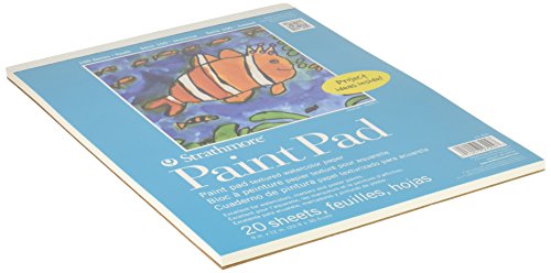 Strathmore (27-209 100 Series Youth Paint Pad, 9 by 12", 20 Sheets, White, 9x12 - size: 9x12, style: Paint Pad