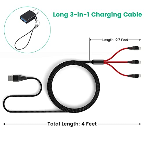 Charger for DJI Mini 4 Pro, Mini 3 Pro, Mavic 3, Air 2S Drone, with Adapter - size: 4ft Cable & Adapter