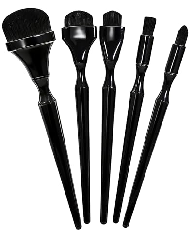 5Pcs Graphite Blending Brushes for Sketching, Dry Brush Miniature Painting - color: Black