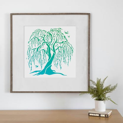 Willow Tree Stencil, Reusable Painting Template, DIY Home Decor - style: Willow Tree